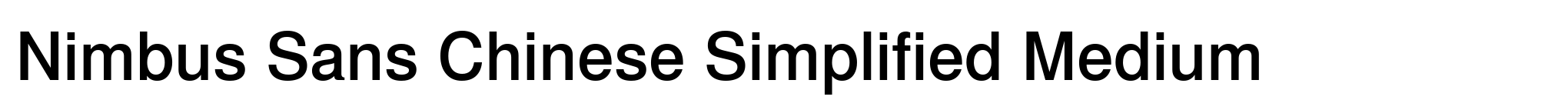 Nimbus Sans Chinese Simplified Medium image